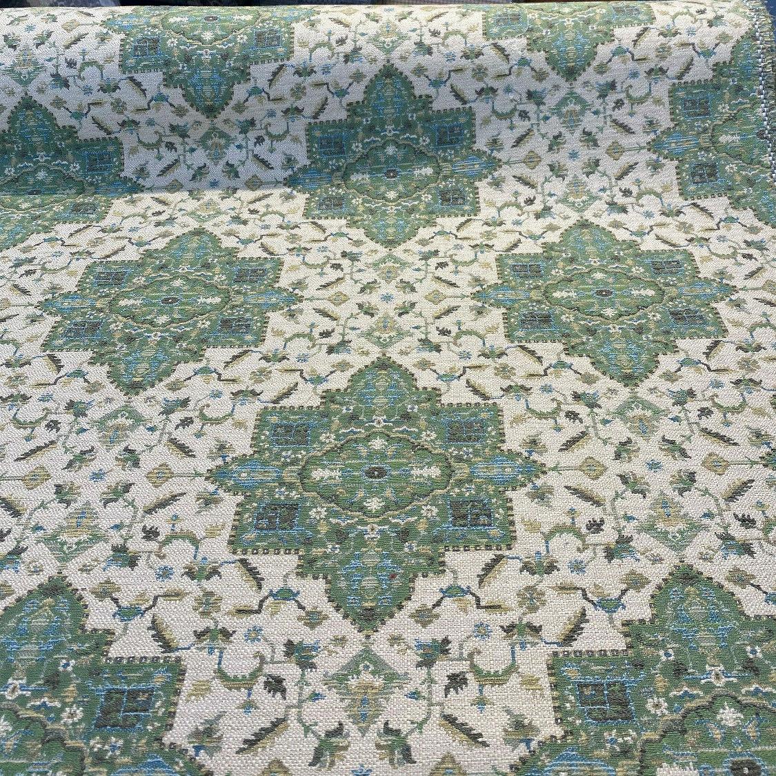 Wesley Chenille Fabric - Key Lime Damask, 56" Width (1 Yard)
