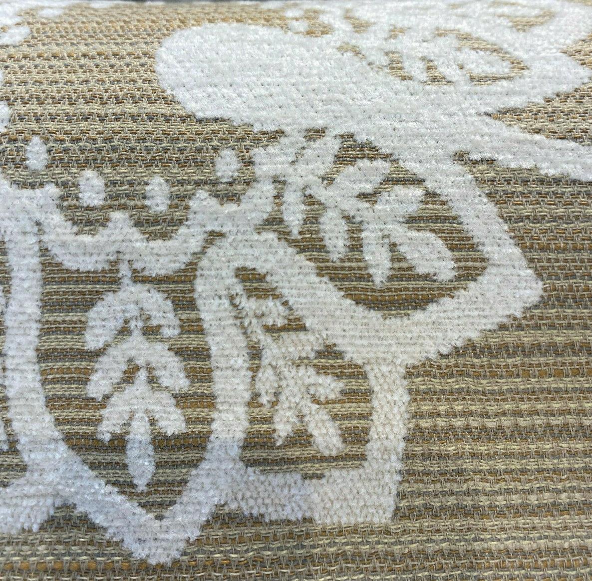 Robert Allen Mettaline Chenille Fabric - Pumice Floral, 58" Width (1 Yard)