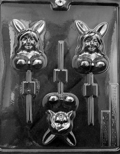 Adult Bunny Girl Lolly Chocolate Mold - LPX003