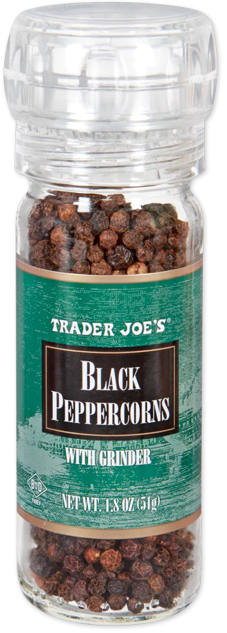 Black Peppercorns with Grinder