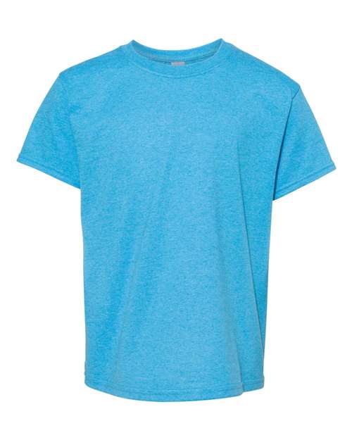 Youth Heavy Cotton Short Sleeve T Shirt | Breathable Durable Kids Cotton Tee | Classic Fit Everyday Youth Shirt