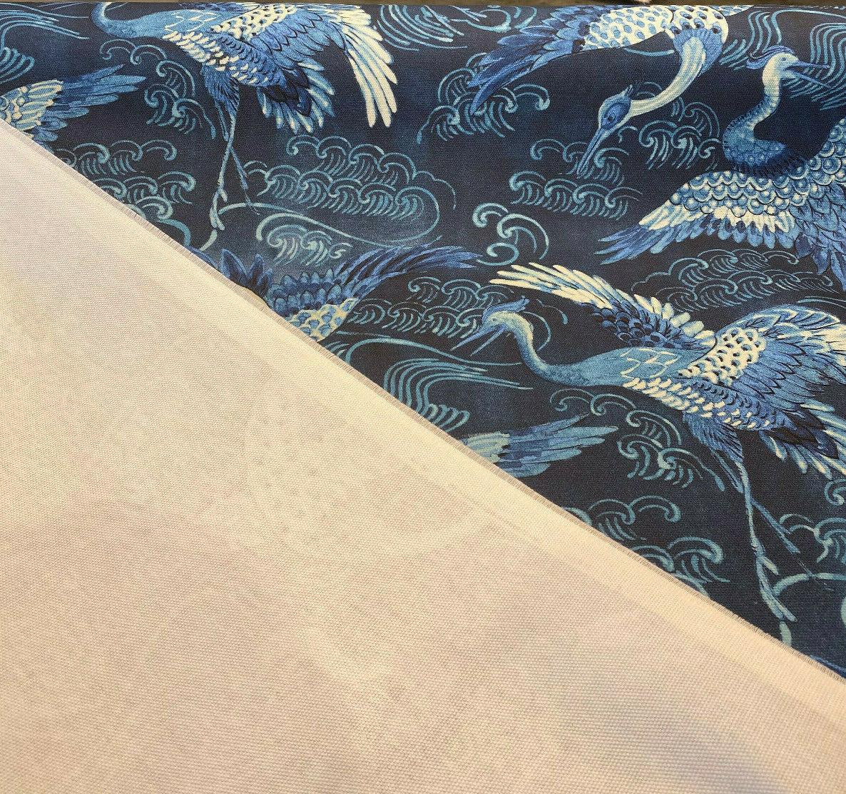 Long Life Baltic Blue Birds Cotton Fabric - Blue Birds, 54" Width (1 Yard)