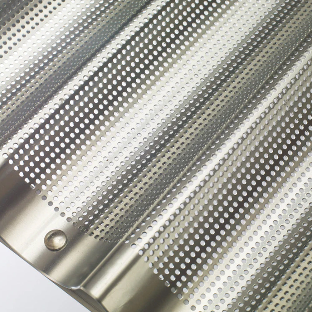 Winco 4 Channel Perforated Non Stick Baguette Pan
