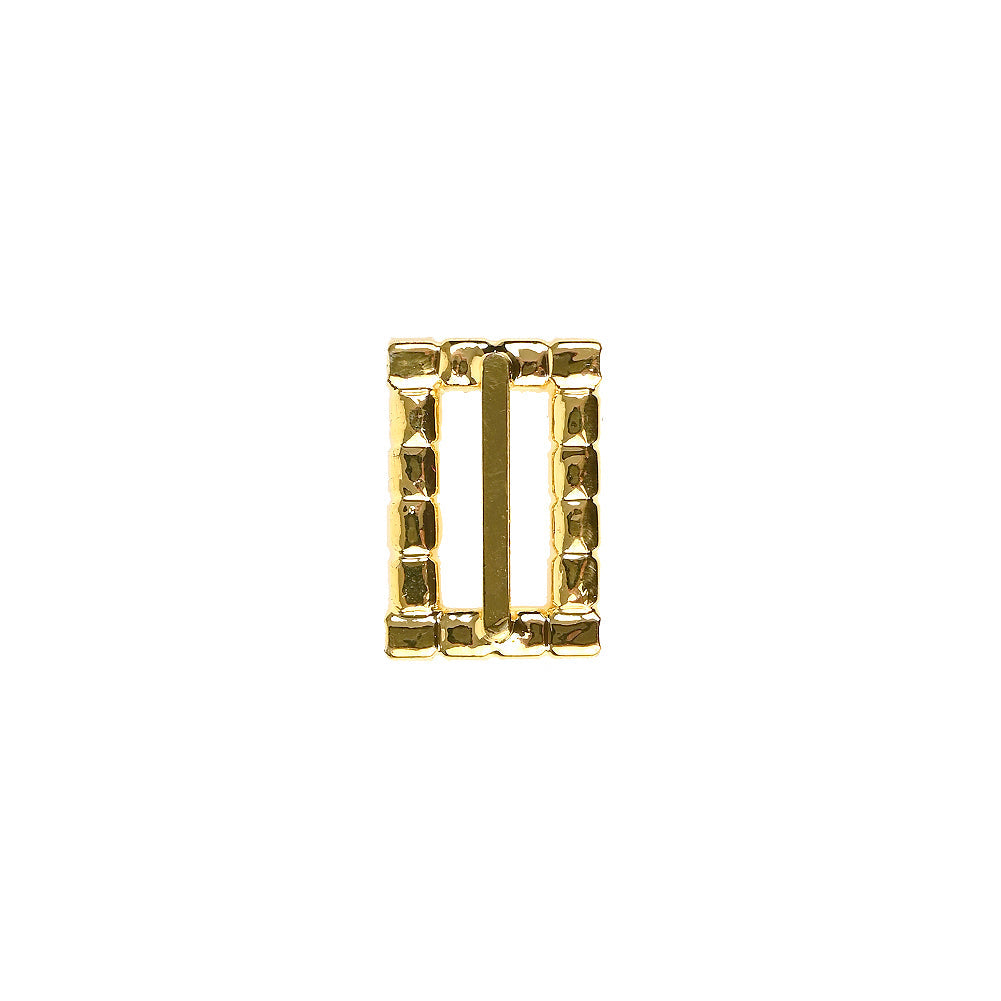 Swarovski Crystal and Gold Rectangular Rhinestone Slider - 0.5" x 0.75"