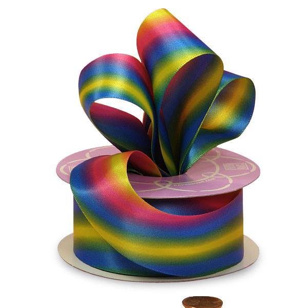 Royal Blue Rainbow Ribbon 1 1/2 '' X 10 yd - 1 / ROLL