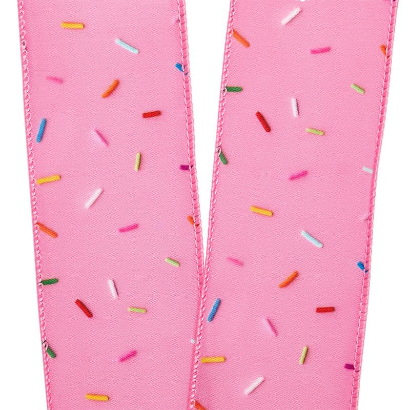 Candy Sprinkles On Wired Ribbon 2 1/2 '' X 10 yd - 1 / ROLL