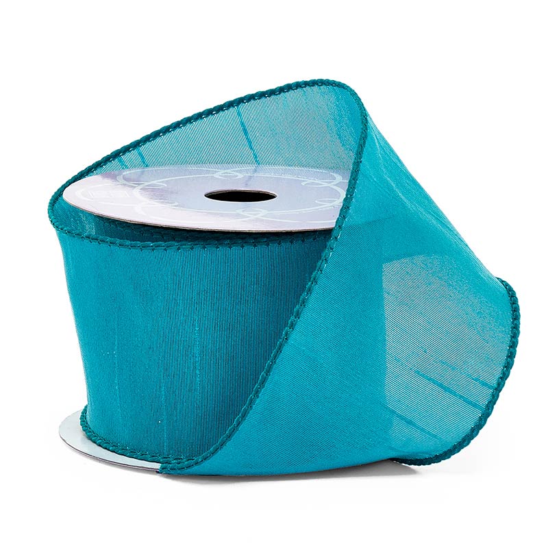 Uli Dupioni Ribbon 2 1/2 '' X 10 yd Teal Color 1 / roll