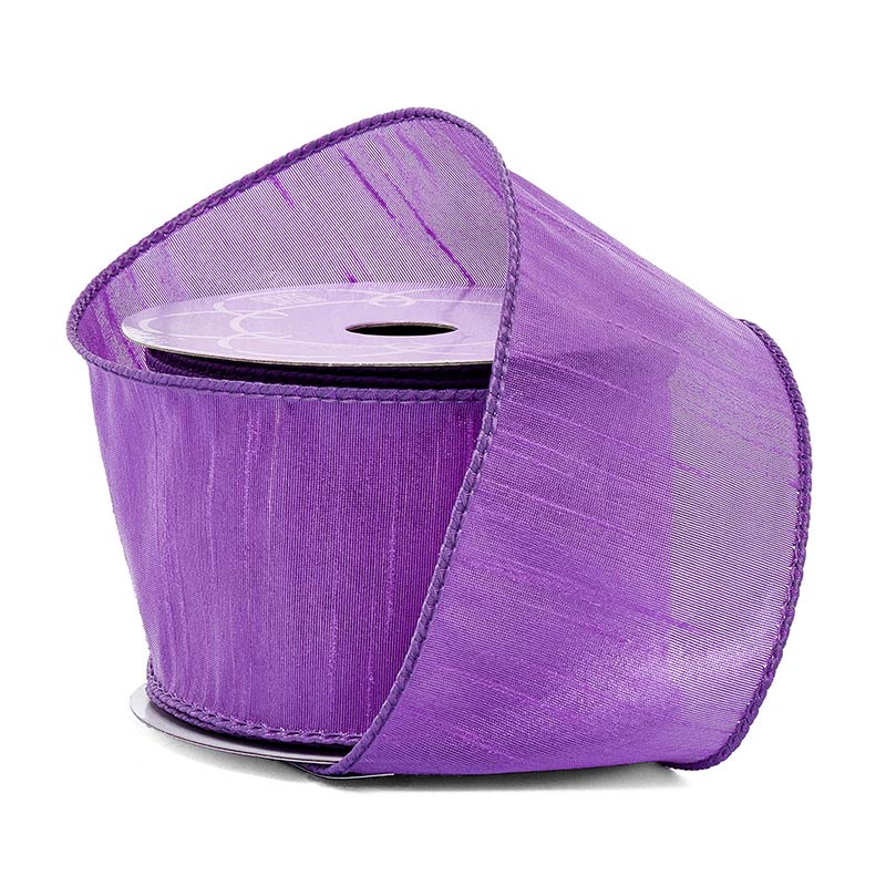 Uli Dupioni Ribbon 2 1/2 '' X 10 yd Purple Color 1 / roll