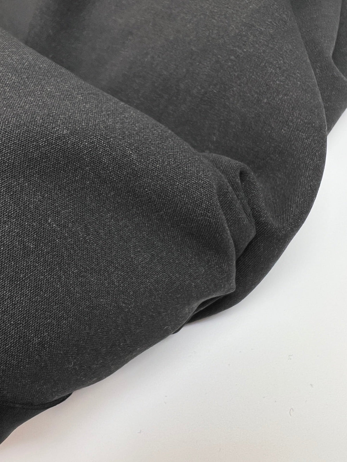 Wool Fused Fabric Melange Black