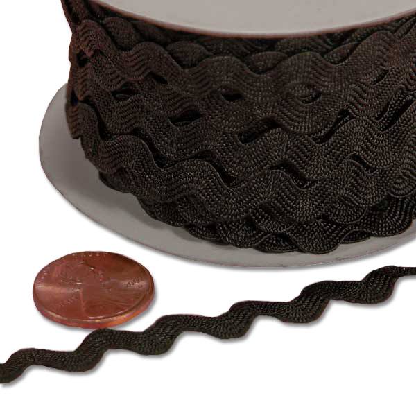 Ric Rac Trim – Black, 7mm x 25 Yards (1 Roll)