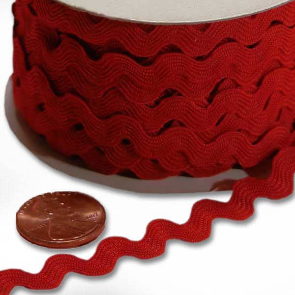 Ric Rac Trim – Red, 7mm x 25 Yards (1 Roll)
