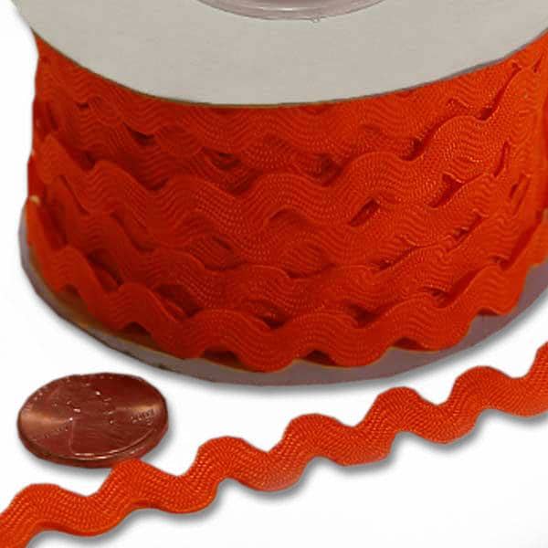 Ric Rac Trim – Orange, 5mm x 25 Yards (1 Roll)