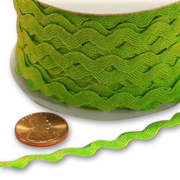 Ric Rac Trim – Apple Green, 5mm x 25 Yards (1 Roll)