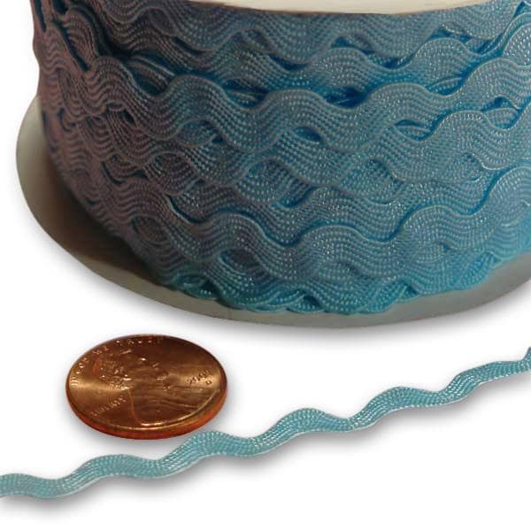 Ric Rac Trim – Light Blue, 5mm x 25 Yards (1 Roll)