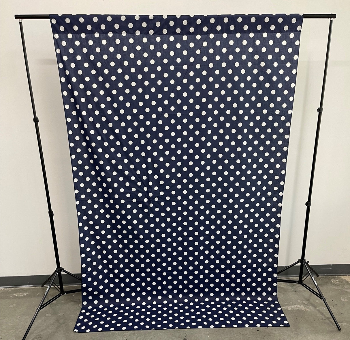 Poly Cotton Polka Dot Decorative Backdrop Drape Curtain Divider Fabric - 58" Wide x 108" High, 1 Panel (1 Panel)
