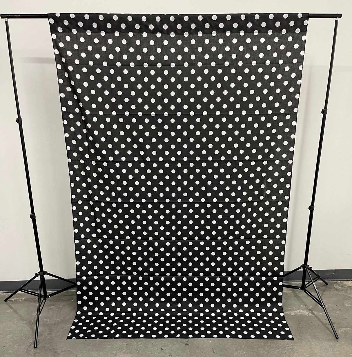 Poly Cotton Polka Dot Decorative Backdrop Drape Curtain Divider Fabric - 58" Wide x 108" High, 1 Panel (1 Panel)