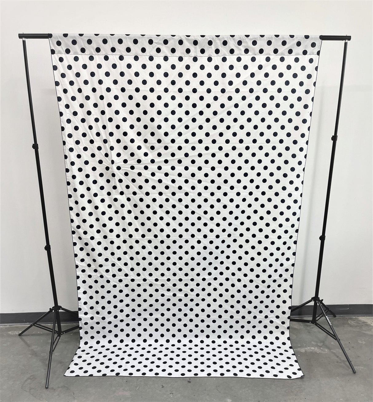 Poly Cotton Polka Dot Decorative Backdrop Drape Curtain Divider Fabric - 58" Wide x 108" High, 1 Panel (1 Panel)