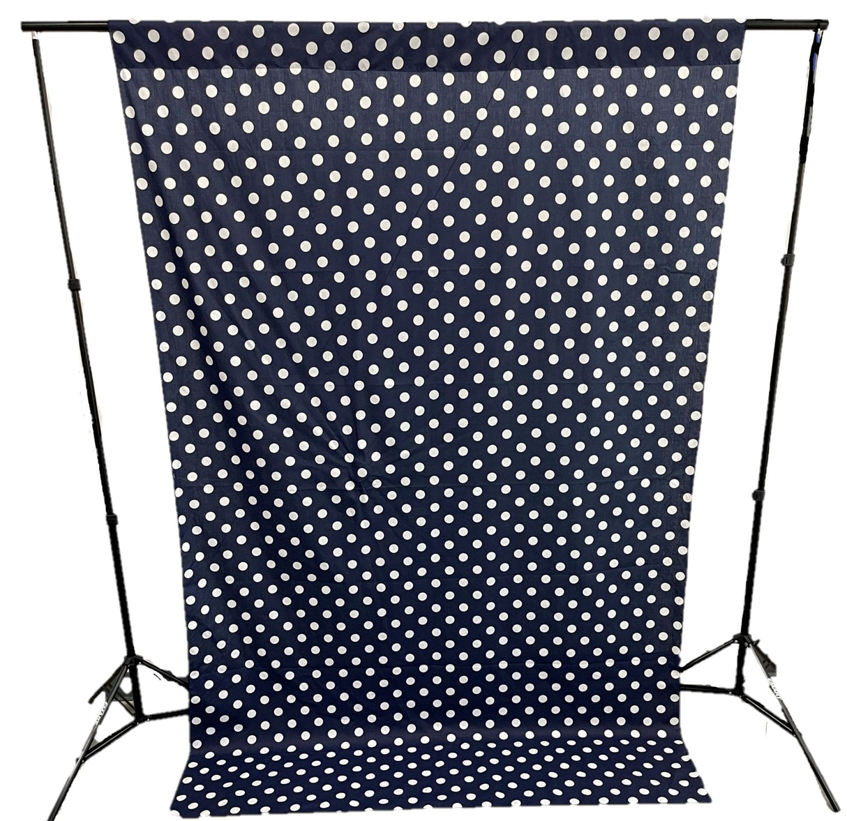 Poly Cotton Fabric - Polka Dot Decorative Backdrop Drape Curtain Divider, 58" Wide x 120" High (1 Panel)