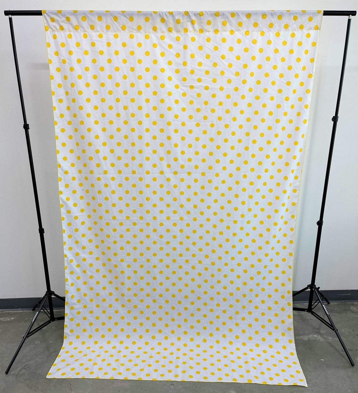 Poly Cotton Fabric - Polka Dot Decorative Backdrop Drape Curtain Divider, 58" Wide x 120" High (1 Panel)