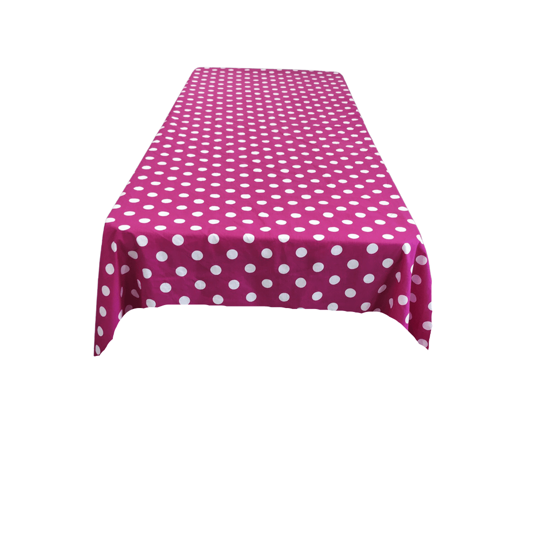 Square Small Polka Dot Poly Cotton Fabric - Black Dot On White, 58" X 58" Square (1 Piece)