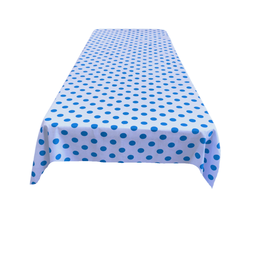 Square Small Polka Dot Poly Cotton Fabric - Black Dot On White, 58" X 58" Square (1 Piece)