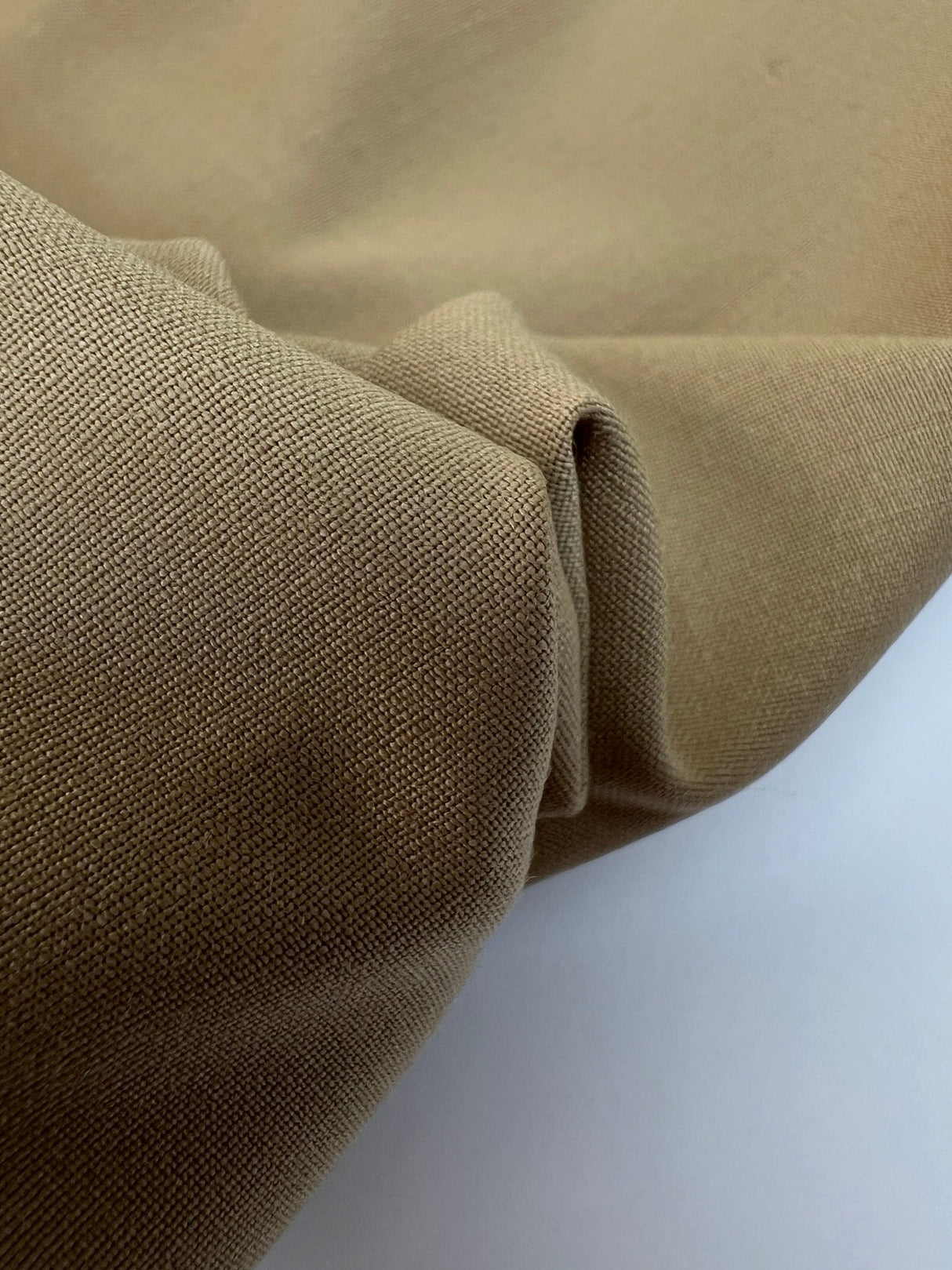 Wool Blend Stretch Fabric Brown Beige