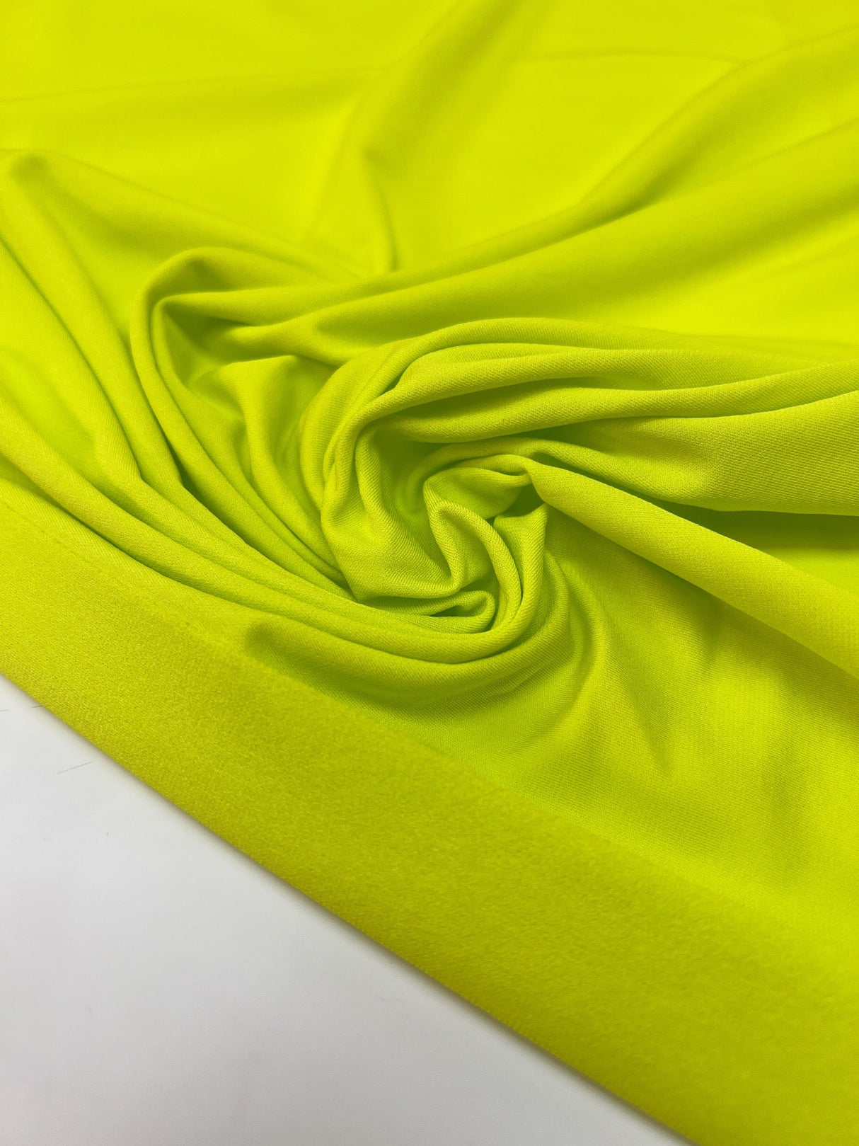 Cotton Knit Fabric Yellow Green Stretch