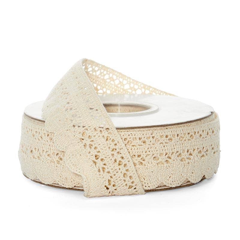 Cotton Crochet Lace Trim 1 '' X 10 yd Anna Ivory Color 1 / roll