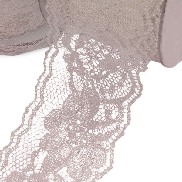 Ivory Lace Ribbon 2 '' X 25 yd - Bella Color 1 / ROLL
