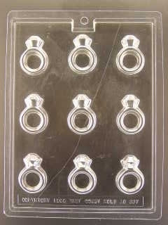 Bite Size Diamond Engagement Ring Chocolate Mold