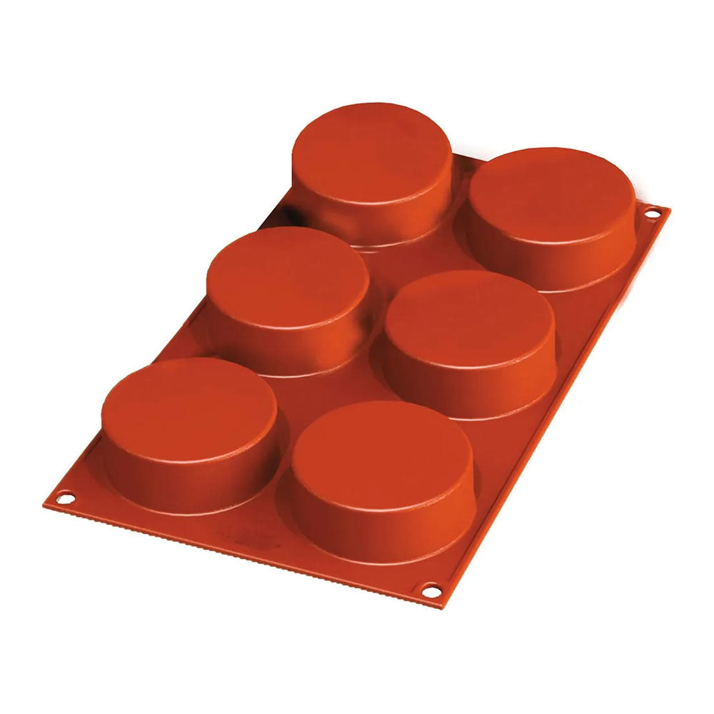 Silikomart SF205 Cylinder Silicone Baking Mold 3.49 Oz, 6 Cavities