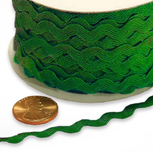 Ric Rac Trim – Emerald, 5mm x 25 Yards (1 Roll)