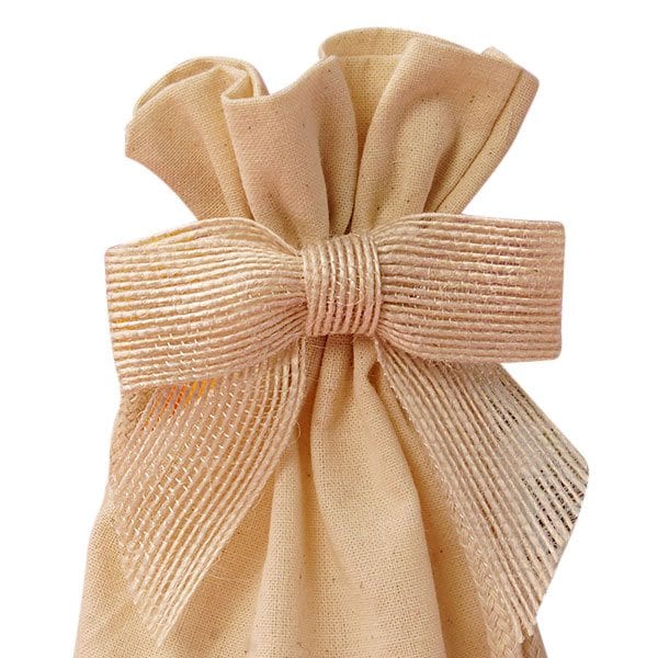 Jute Pre-Tied Bows 3 '' x 7/8 '' White Color 12 EACH / PACKAGE