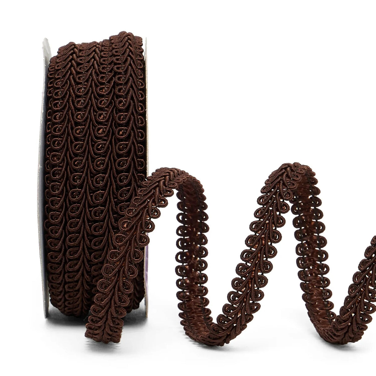 Gimp Braid Trim – Brown, 3/8'' x 10 Yards (1 Roll)