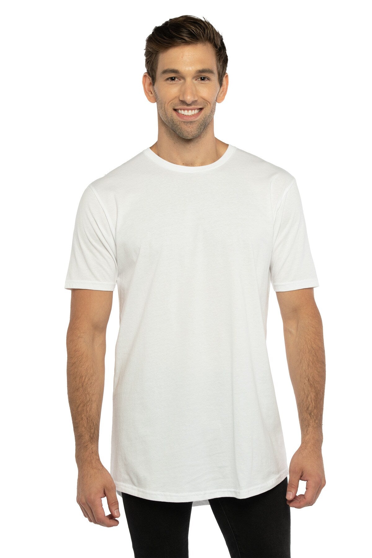 Next Level Apparel® Men's Crewneck Short Sleeve Cotton Long Body Tee