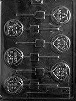Will You / Be Mine / Let's Kiss Lolly Chocolate Mold