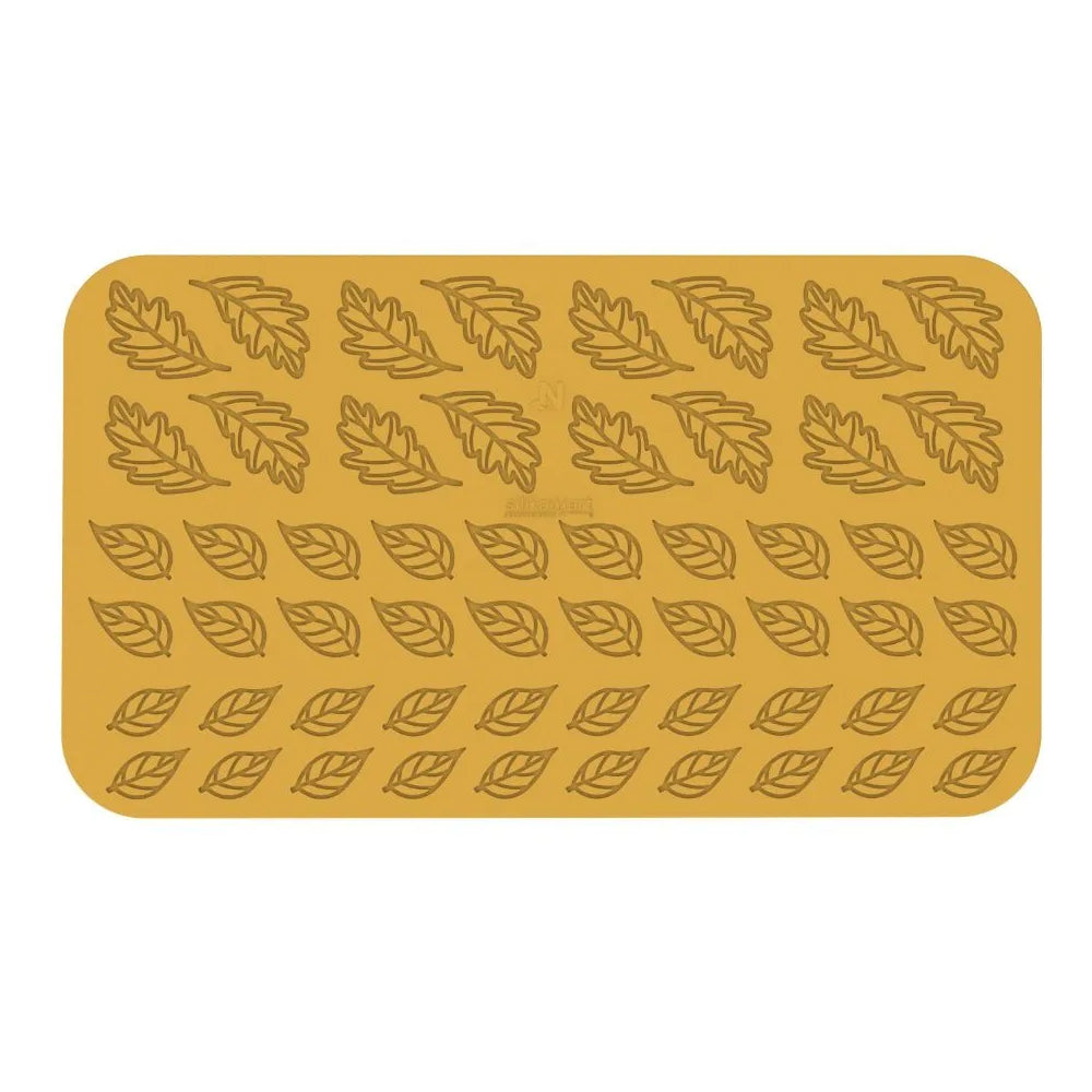 Silikomart TAIGA Silicone Leaves Decor Mold, 56 Cavities