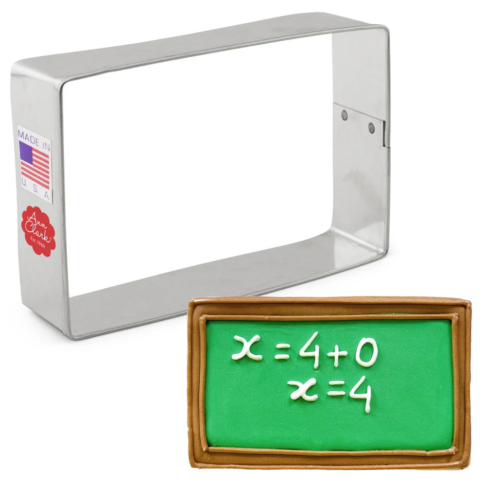 Ann Clark Rectangle Tinplated Cookie Cutter, 3-7/8" x 2-5/8"