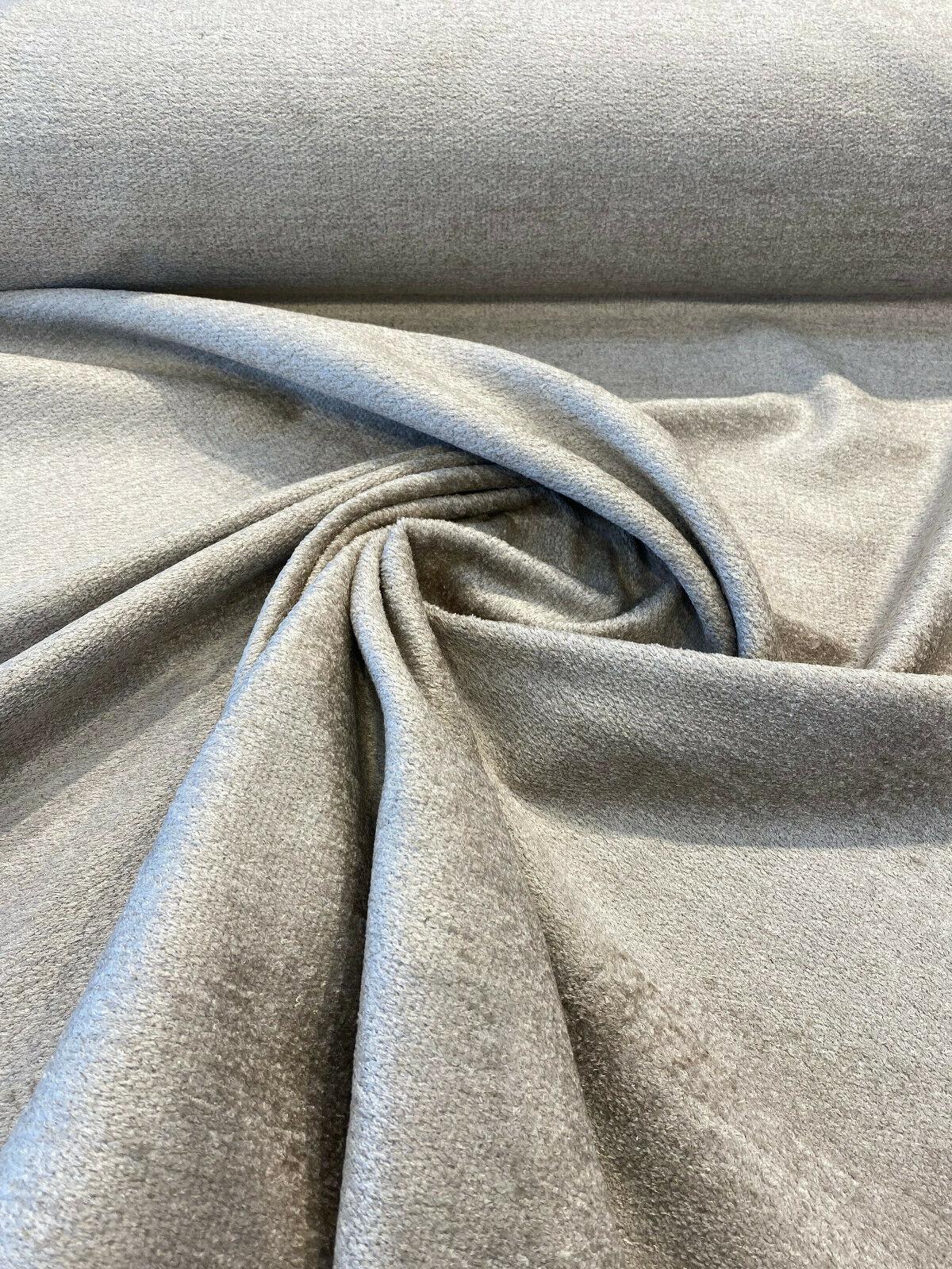 Yeti Sand Beige Italian Premium Soft Chenille Fabric - Sand Beige, 56" Width (1 Yard)