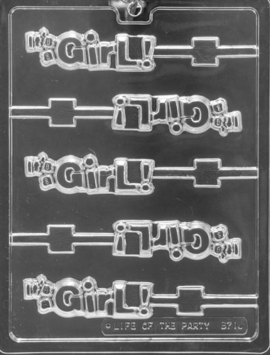 It's a Girl Lolly Chocolate Mold - LPB071