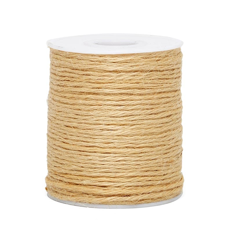 Jute Twine 2 mm X 100 yd Ivory Color 1 / ROLL