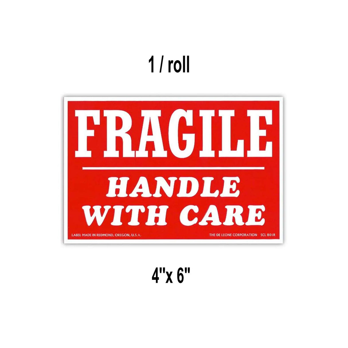 Large 4" x 6" Glass Labels 500 Labels per Roll