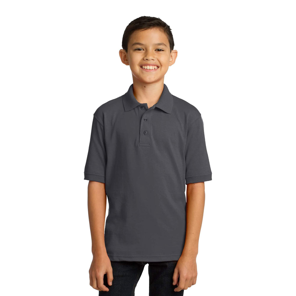 Youth Core Blend Jersey Knit Polo T-Shirt | RADYAN®