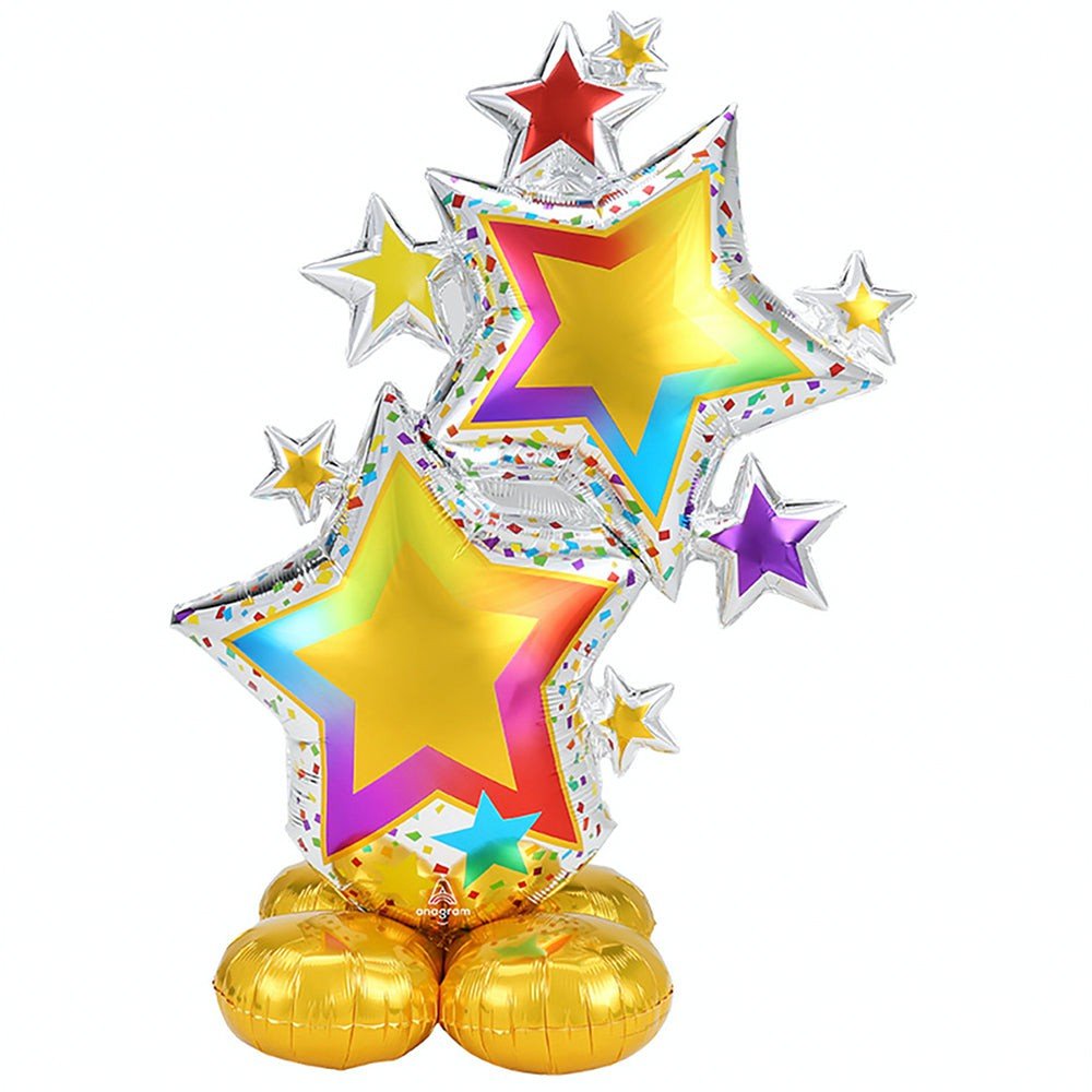 Foil Balloon Colorful Star Cluster AirLoonz