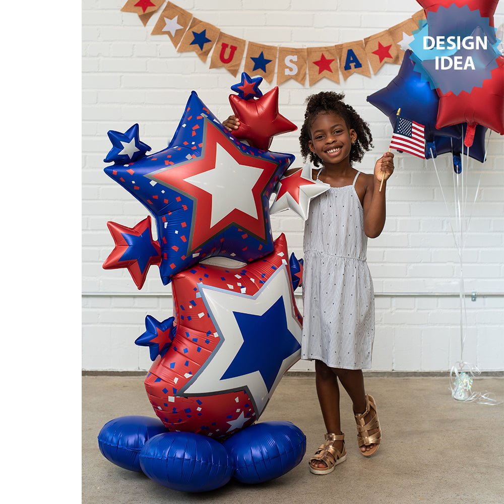 Patriot Star Cluster Foil Balloon
