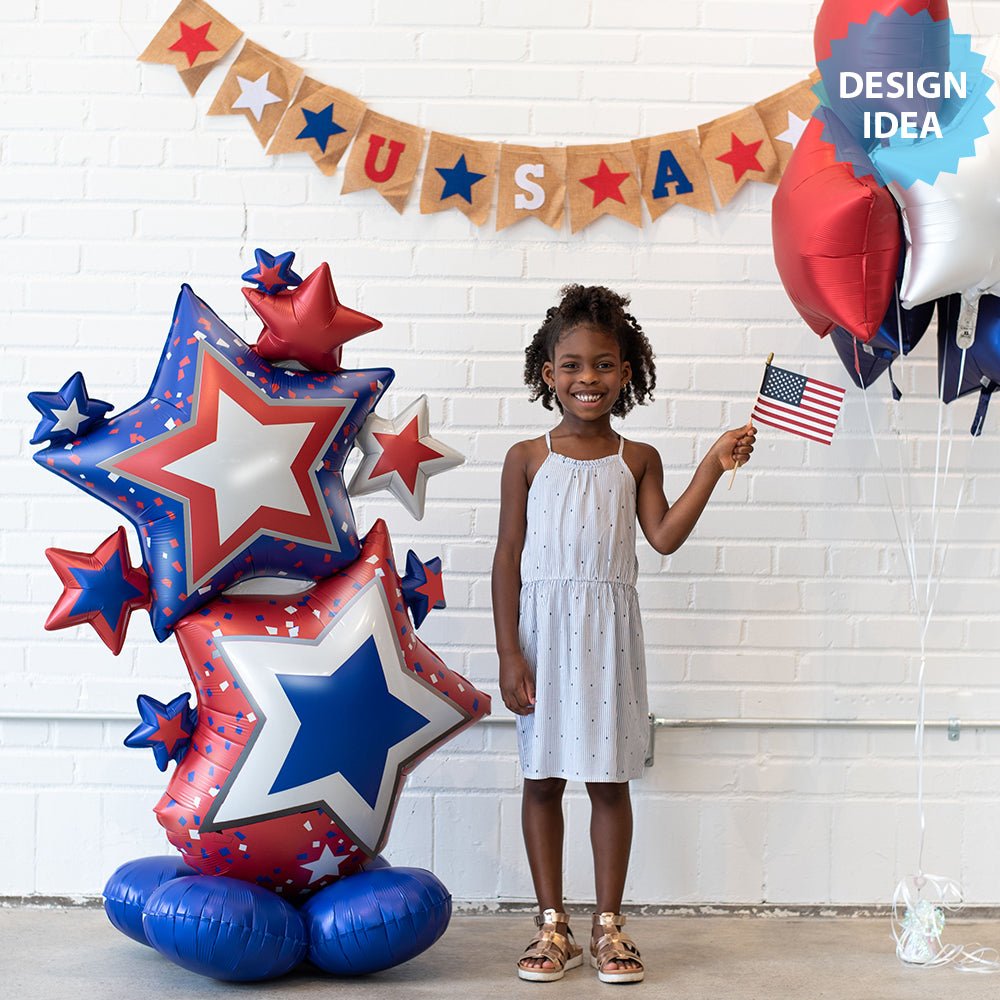 Patriot Star Cluster Foil Balloon