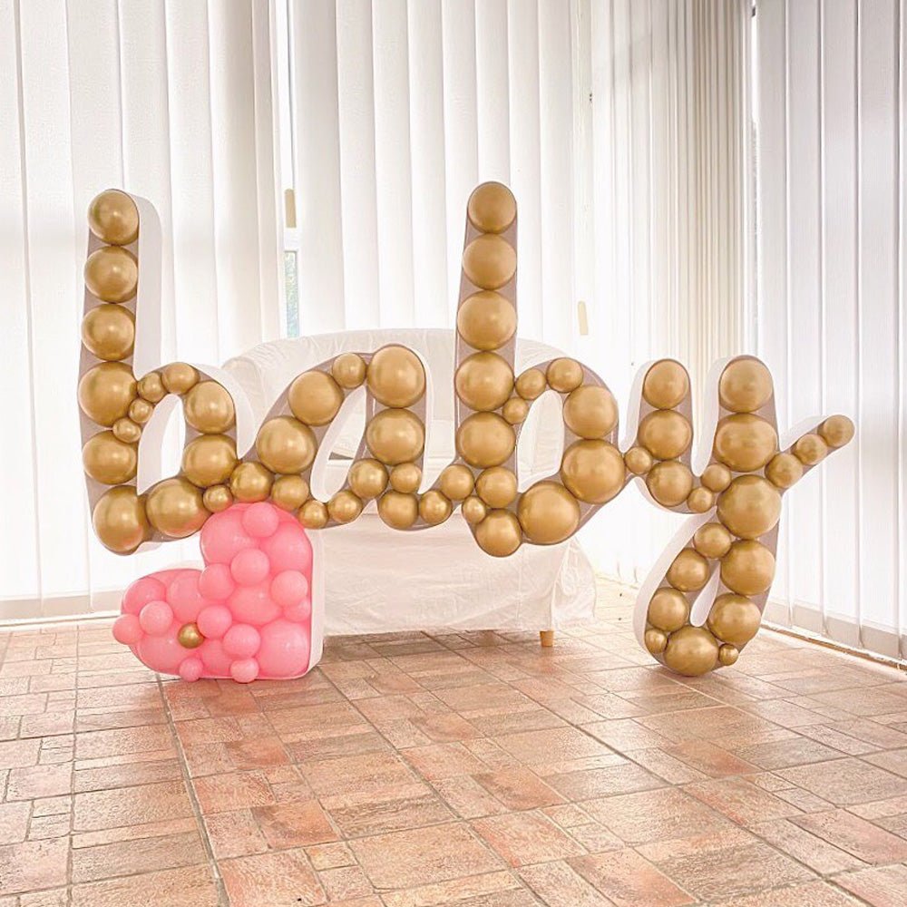 Baby Mosaic Frame Script Decor