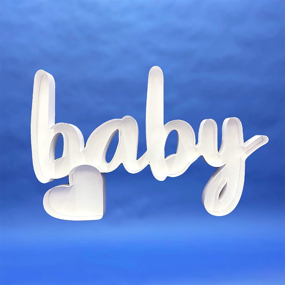 Baby Mosaic Frame Script Decor