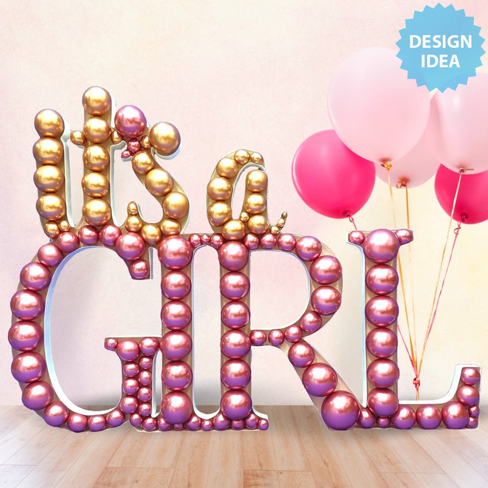 Balloon Frame It's a Girl Mosaic Frame