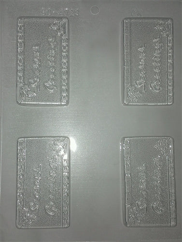 Seasons Greetings Chocolate Bar Mold